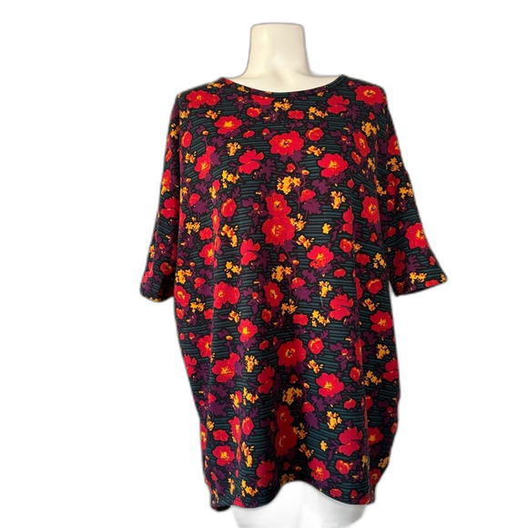 LuLaRoe Women's Floral Tunic - Red and Yellow XL - Picture 8 of 8